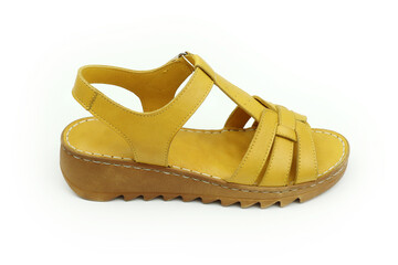 Female sandals isolated on white background.