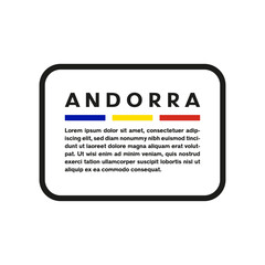 Text box with Andorran flag on white background.