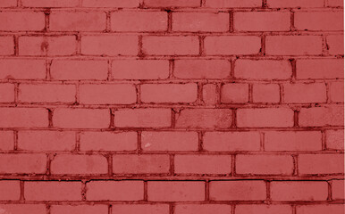 Pattern of brick wall with blur effect in red tone.