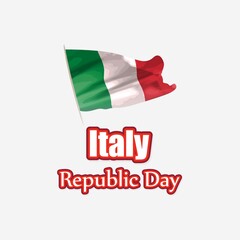 vector illustration  for happy republic day-Italy