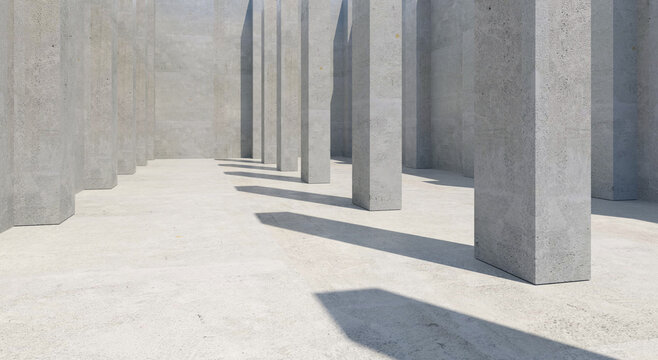 Simple Concrete Pillar 3d Image Ver2-2