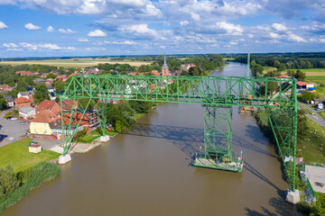 Transporter bridge Osten-Hemmoor over the river Oste