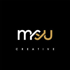 MSU Letter Initial Logo Design Template Vector Illustration