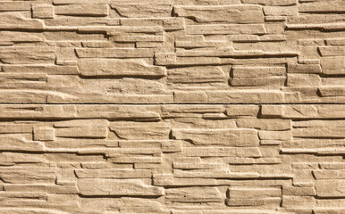 Wall made of modern ledge stone