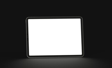Tablet 3d computer with blank screen illustration