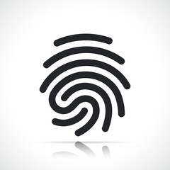 human fingerprint icon isolated design