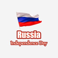 vector illustration for happy Russia day-12 June, also knows as happy independence day.