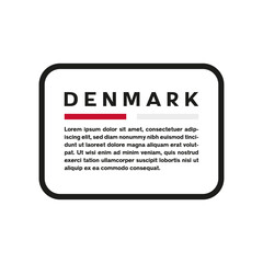 Text box with the flag of Denmark on white background.