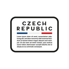 Text box with the flag of the Czech Republic on white background.