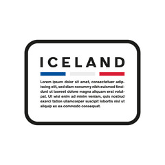 Map pin with the Icelandic flag. 