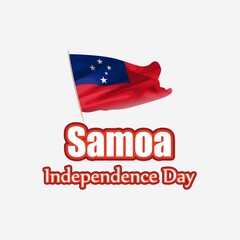 vector illustration for happy independence day Samoa.