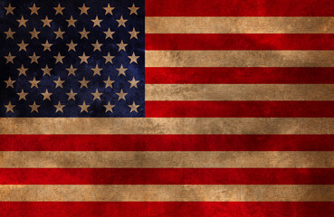 Obraz premium Flag of USA grunge background