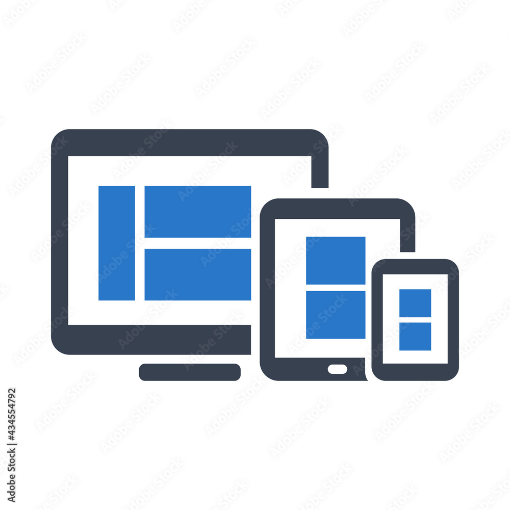 Wall mural responsive web design icon