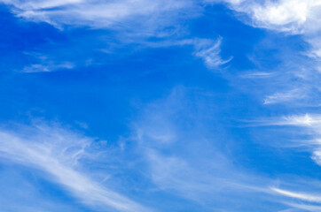 White clouds in blue sky
