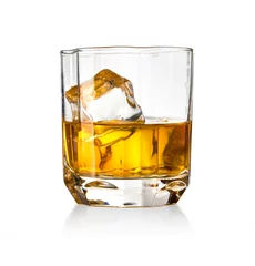 Fotobehang A glass of Scotch whisky © AlenKadr