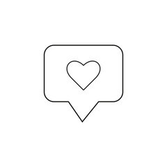 Like black and white icon. Heart. For social networks. Vector graphics