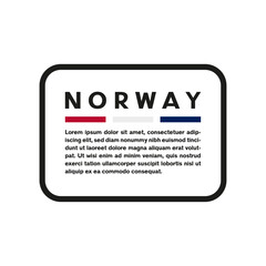 Text box with the flag of Norway on white background.