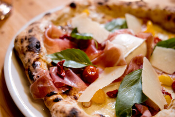 preparation of various Italian pizza