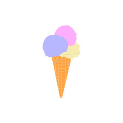 Isolated ice cream vector images on white