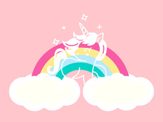 cute unicorn rainbow design