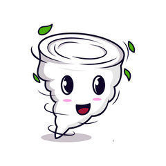 cute typhoon wind vector design