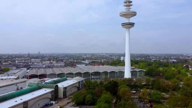 TV Tower at the CCH - the Congress Center Hamburg - aerial photography