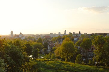 Fototapeta na wymiar landscape of the city of Vilnius, Lithuania
