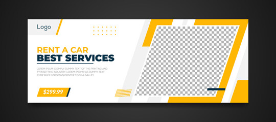 Best car rental facebook cover template design