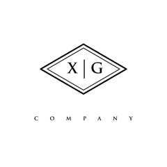 initial XG logo design vector