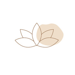 spa lotos on a beige background. It can be used to advertise spa, beauty salons, and yoga