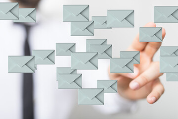 email marketing concept, send e-mail or newsletter.