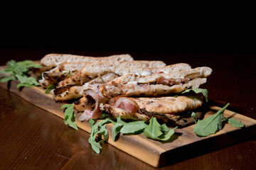various traditional Campania panuozzo preparation