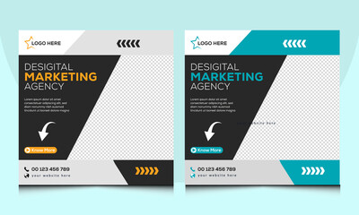 Digital business marketing banner for social media post template Web banner, flyer or poster for traveling agency business offer promotion