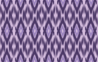 purple and white ikat seamless pattern Geometric ethnic style.Design for background,carpet,mat,wallpaper,clothing,wrapping,Batik,fabric,Vector illustration.