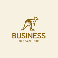 Animal Kangaroo Vector Logo Design