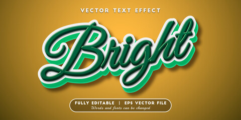 Text Effects 3D Bright, Editable Text Style