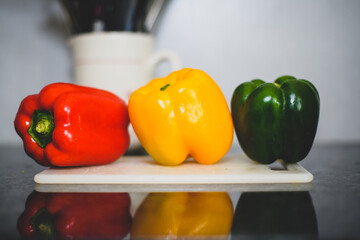 red and yellow peppers