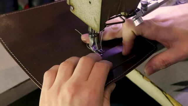 Sewing a leather rifle butt cover