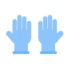 Hand icon. Cartoon hand wearing gloves to prevent virus The concept of hand washing kills bacteria