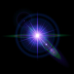 Realistic vector transparent Lens Flares and Lighting Effect