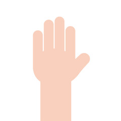 Hand icon. Cartoon hand wearing gloves to prevent virus The concept of hand washing kills bacteria