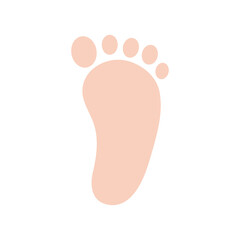 Footprint icon. Smelly feet The concept of keeping your feet healthy by washing your feet.