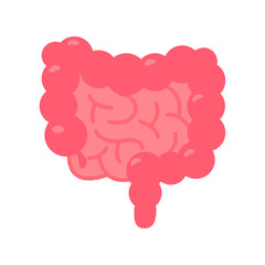 Intestine icon. Intestines help in the excretion of body waste into faeces.