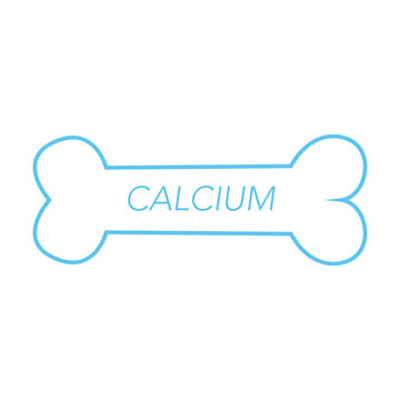 Bone. Calcium. Vitamin D3. Children's image. Vector graphics