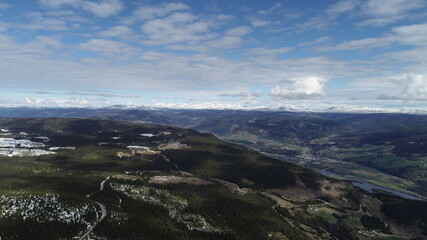 Norway, Gudbrandsdal, Rondane, Faavang, Worldcup Alpin,
Kvitfjell, Sky, Panorama