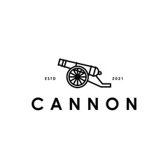 old bombard howitzer cannon artillery army logo design inspiration