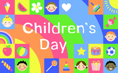 Children day. Vector illustration