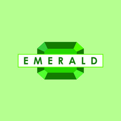 green emerald stone luxury logo design inspiration