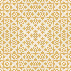 Background pattern simple geometric ornament on gold background, wallpaper. Seamless pattern, texture. Vector art