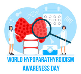 World hypoparathyroidism day concept vector. Medical, health care event